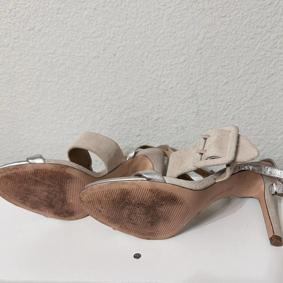 Enzo Angiolini Suede and Metallic Sandal Mixed Media Suede Leather Size 8 - Picture 7 of 9